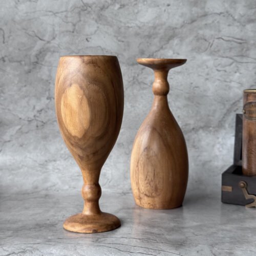 Wooden Glass | Sagvan Glass | Teak Wood Glass | Wine Glass | Water Glass